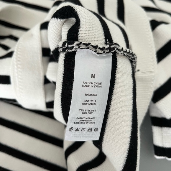 Dynamite Black & White Striped Cropped Cardigan - Picture 8 of 8